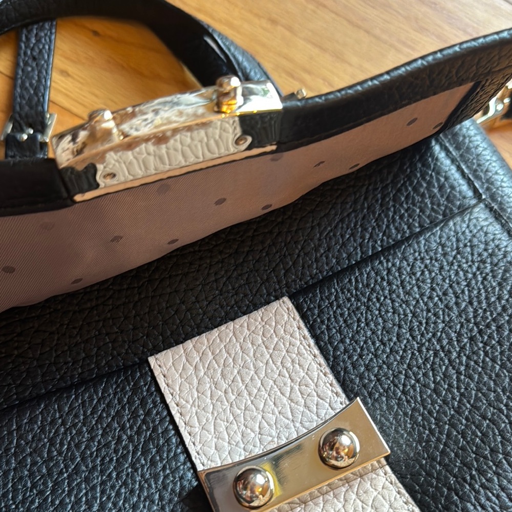 Kate Spade Black and Cream Leather Handbag - Picture 8 of 12